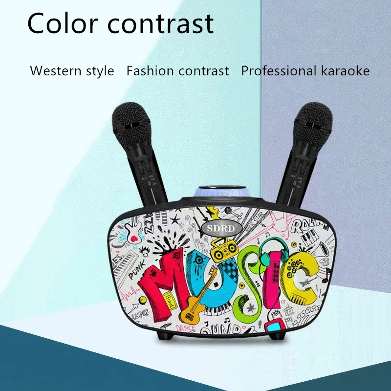 

bluetooth speaker Brand new SD314 personalized graffiti Bluetooth speaker dual microphone integrated wireless connection subwoof
