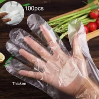 100pcs food plastic gloves disposable transparent eco friendly gloves restaurant kitchen bbq food gloves fruit vegetable gloves