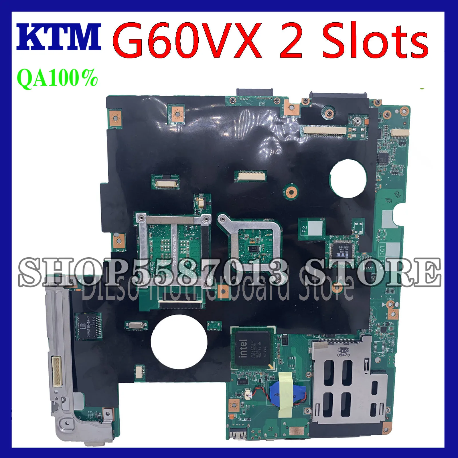

KEFU G60VX For ASUS G51V G60V G51VX Mainboard 2 slots/RAM Laptop Motherboard REV2.0 PAG 989 HM55 DDR3 Test work 100%
