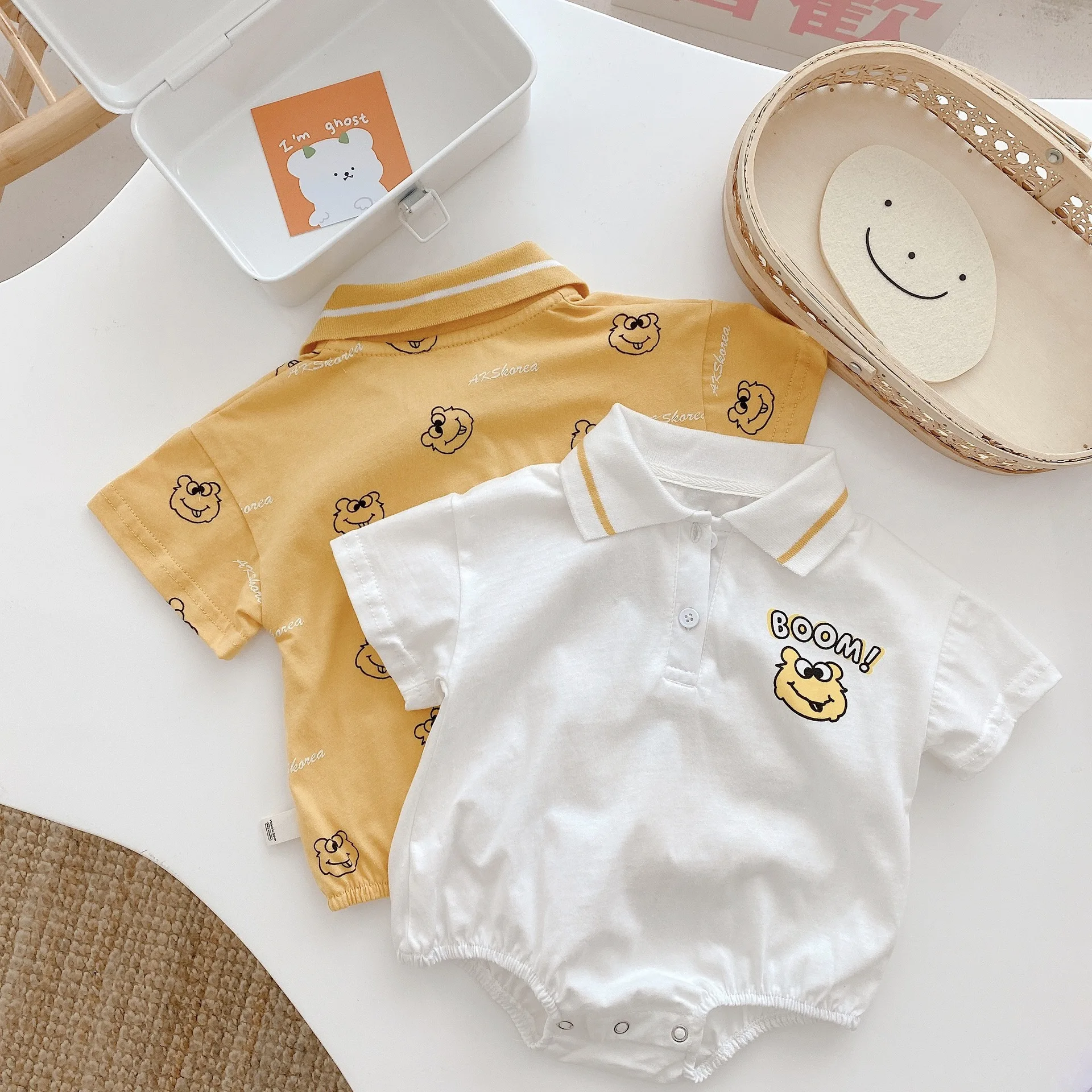

Newborn Baby Summer Clothes Baby Boys Rompes Short Sleeve BOOM Letter Clothing Infant Overalls Costumes Roupas Infantis Menino