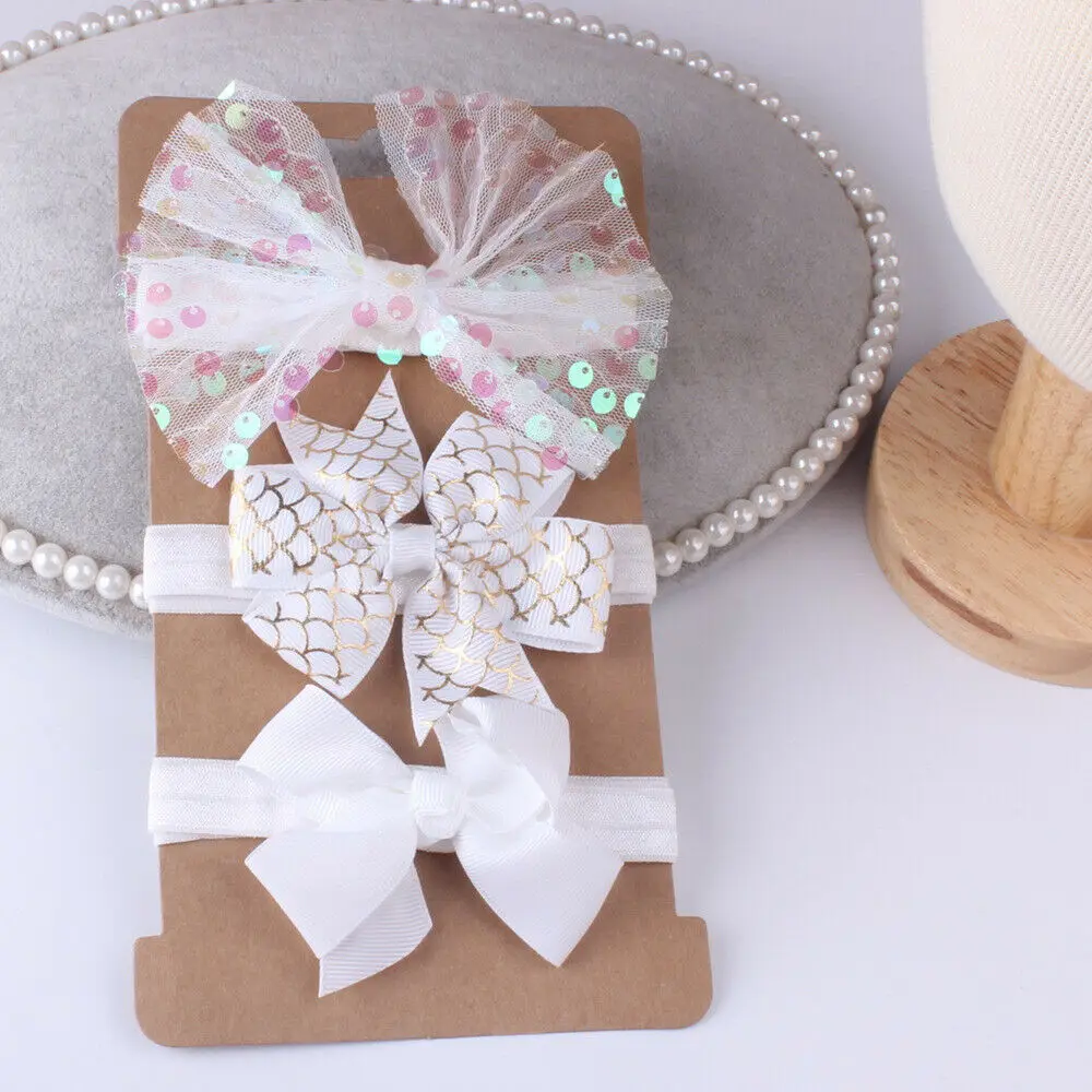 Повязка на голову для новорожденных девочек Pudcoco кружевной цветок 3 шт./компл.