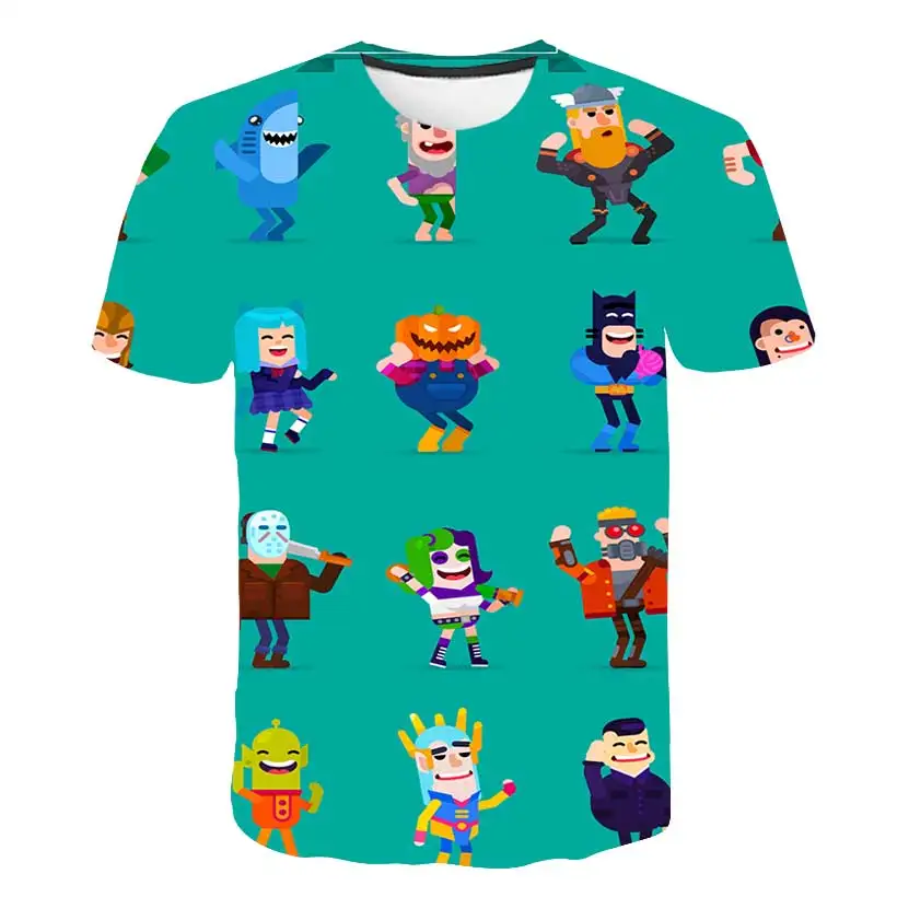

3D Casual Boys clothes Bowmasters t shirt printed Kids clothes summer T shirt Fashion street cartoon shirt Hip hop polyester top