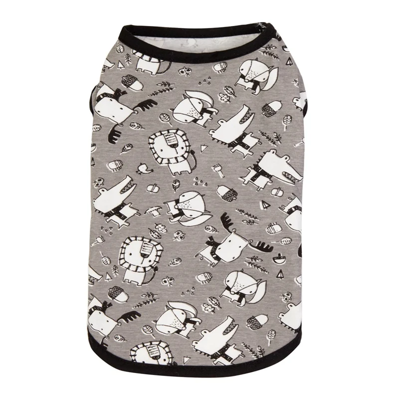 

Dog Vest Puppy Cat T Shirt Sleeveless Clothing Cute Cartoon Dogs Clothes For Chihuahua Teddy Yorkie T Shirts Clothing