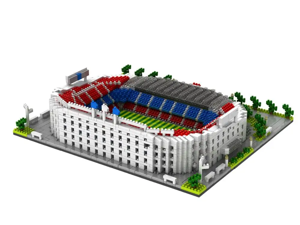

PZX 9912-2 3500pcs Architecture Spain Barcelona Football Club Camp Nou Stadium Diamond Building Blocks Toys Model For Children