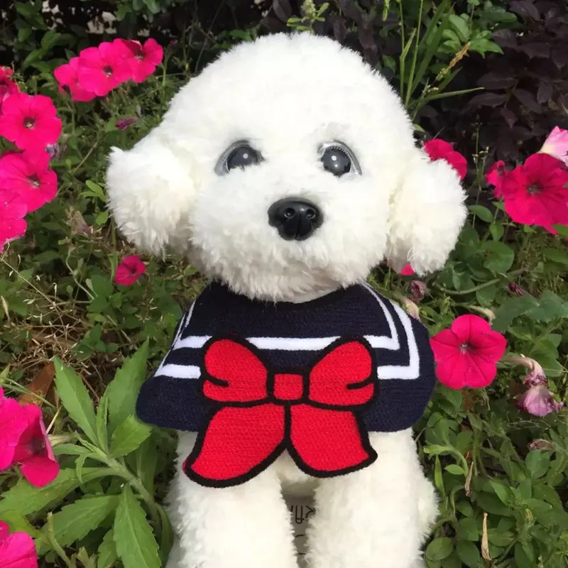 

Cartoon Cat Dog Bandana Bibs Scarf Collar Adjustable Pet Cute Heart Neckerchief Scarf Waterproof Saliva Towel for Cats Dog Puppy