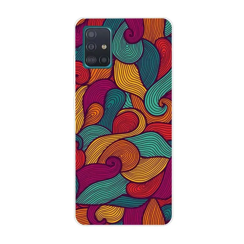 

African Style Fabric Print Phone Case For Clear-Samsung S5 S6 S7 S8 S9 S10 S20 S21 Edge Plus E Fe Lite Cover