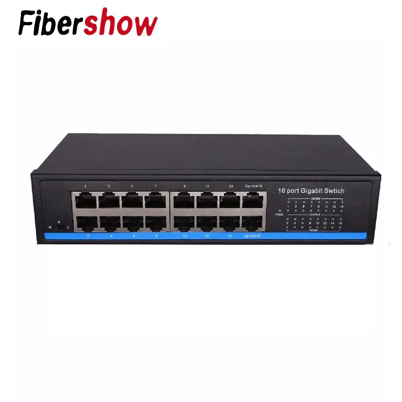 

16 Port Gigabit Switch bps Full-Duplex Gigabit Ethernet Switches 10/100/1000M