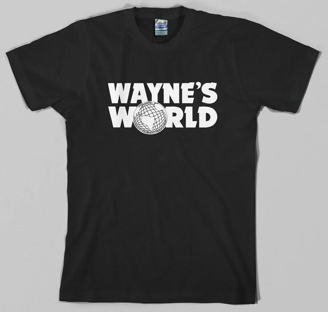 Футболка с логотипом мира Wayne'S Майк Майерс Дана Карви забавный подарок|Мужские
