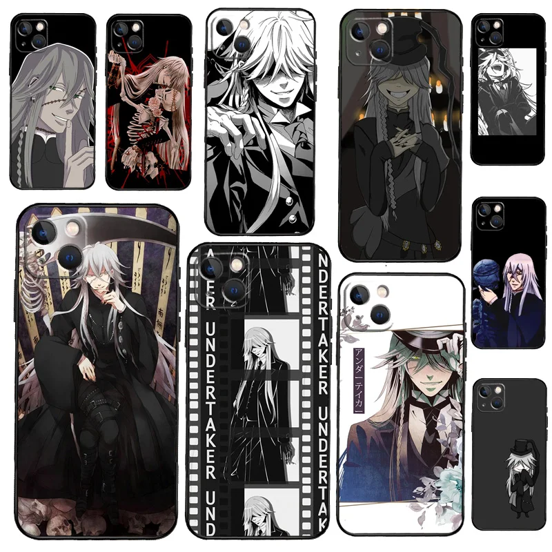 Undertaker Black Butler Phone Case For iPhone 13 12 11 14 Pro XS Max XR X Silicone For iPhone 12 Mini 7 8 Plus Cover
