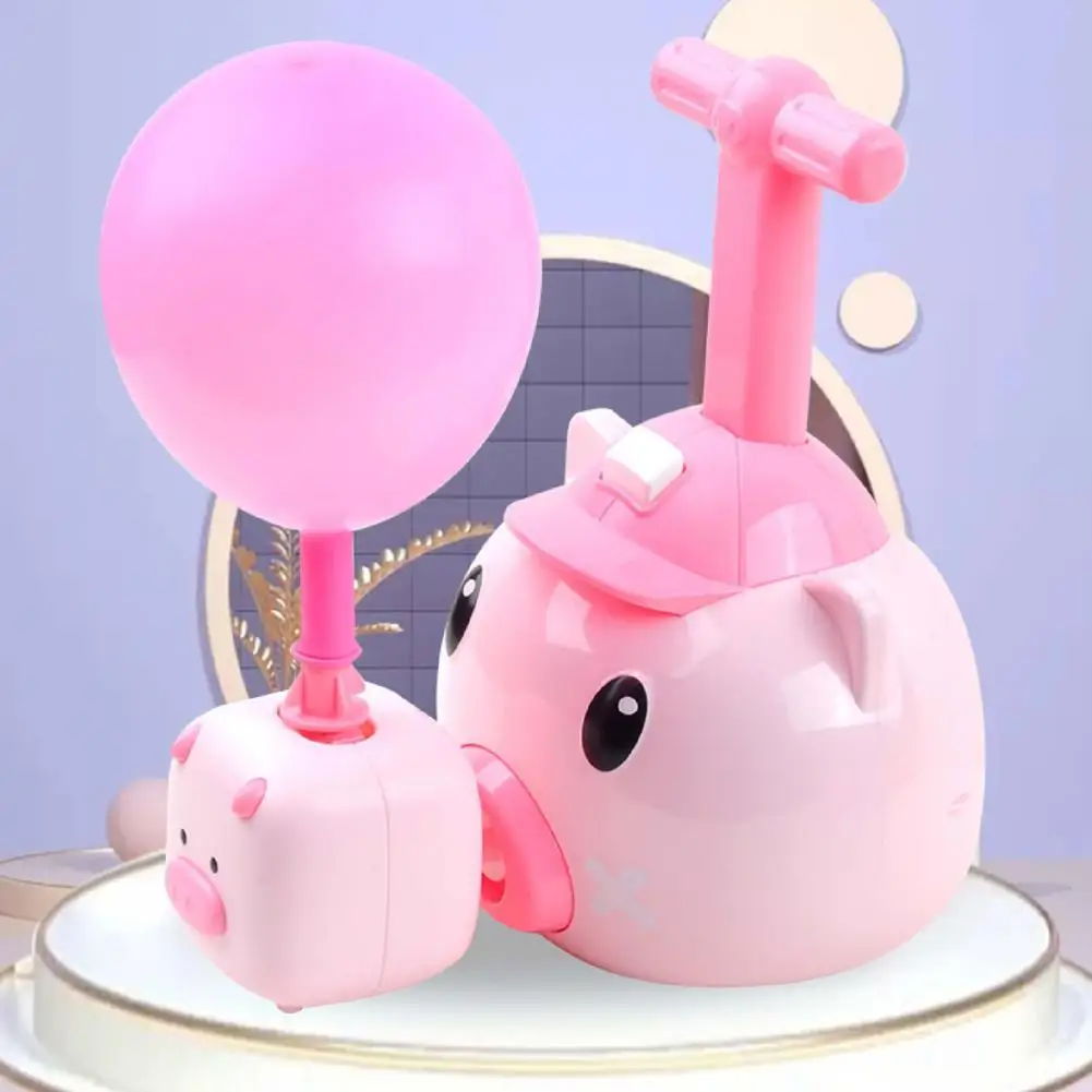 

Vehicle Toy Cute Cartoon Pig Shape Early Education Eco-friendly Air Powered Car Toys for Children Christmas Gift without Burrs