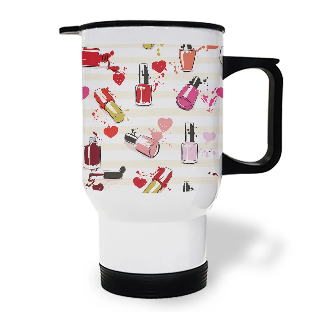 Косметический лак для ногтей женские Мультяшные Дорожные Кружки с ручкой кружки