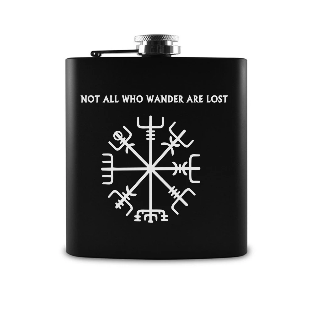 Карманная переносная фляжка 6 унций вдохновленная викингом Vegvisir для