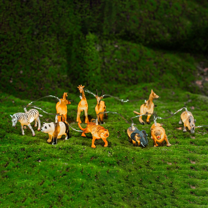 

LED Vinyl Dinosaur Children's Room Decorative Light String Battery Powered 1.2m Light for Room Kindergarten Decoration navidad