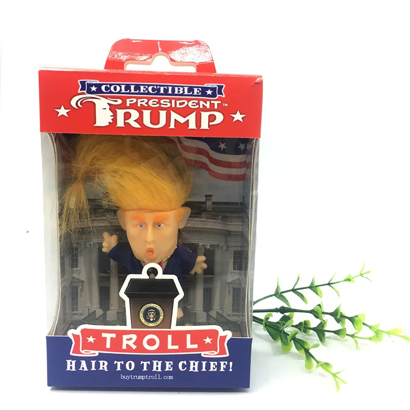 Моделирование Дональд Трамп костюм куклы 6 см Смешные длинные волосы президент