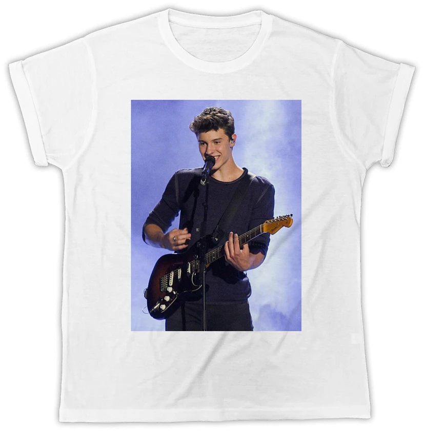 Стильная фиолетовая футболка в стиле унисекс с надписью Shawn Mendes идеальный