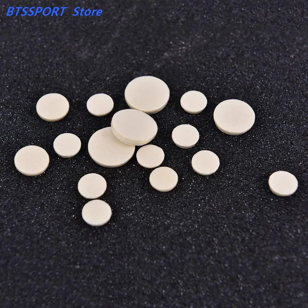 

17PCS Clarinet leather pad key Pads White Musical Woodwind Wind Music Instrument Replacement 17.2mm 15.3mm 11.8mm 10mm White
