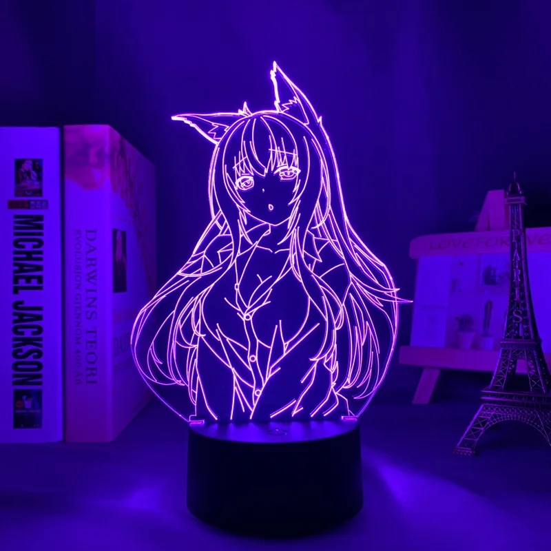 

Nekopara Led Night Light for Bedroom Decor Gift Nightlight Anime Waifu Table 3d Lamp Nekopara