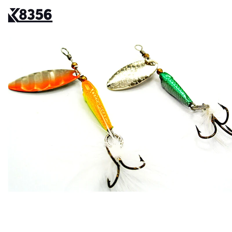 K8356 12 шт./компл. вращающиеся пайетки рыболовная приманка металлическая наживка