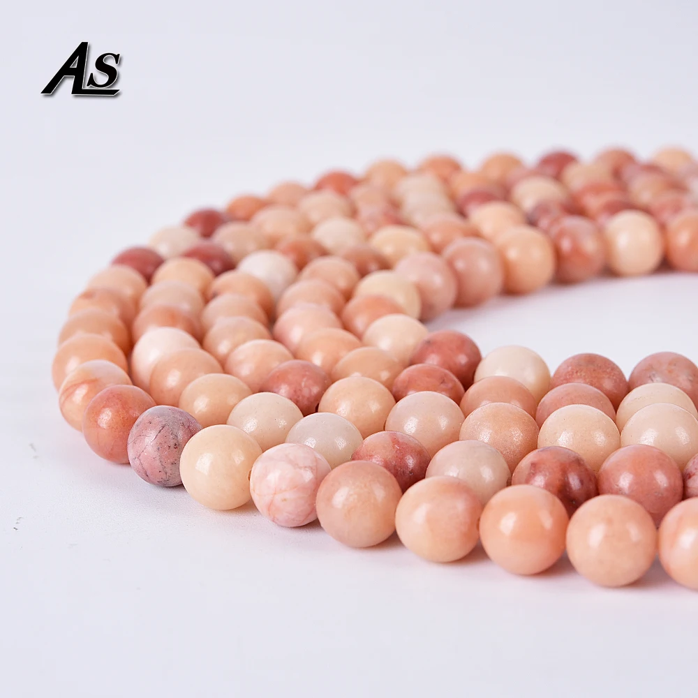 Бусины из натурального камня Asingeloo с розовым опалом круглые бусины для