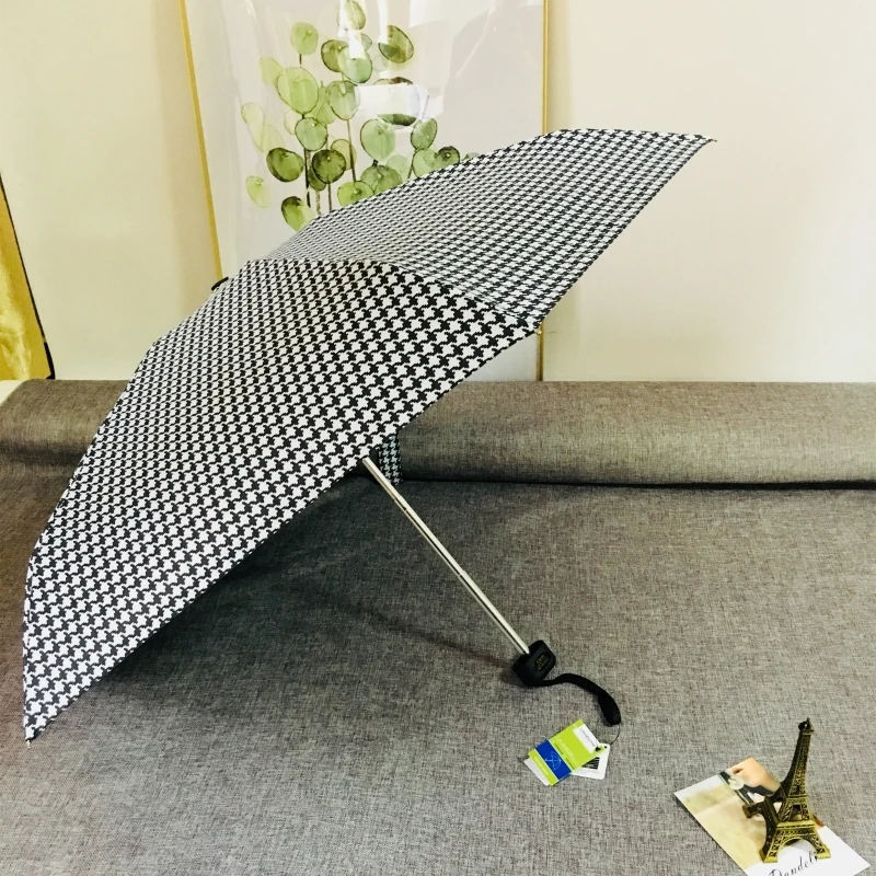 Зонт от дождя женский Ветрозащитный прочный 5 складных солнцезащитных зонтиков