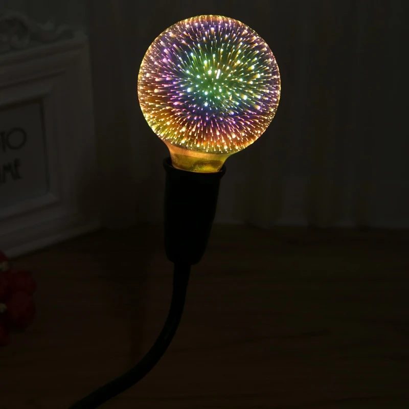 

E27 G80 Colourful 3D Star Shine Decoration Multiple Reflection Alluminum Plated Glass Dropshipping