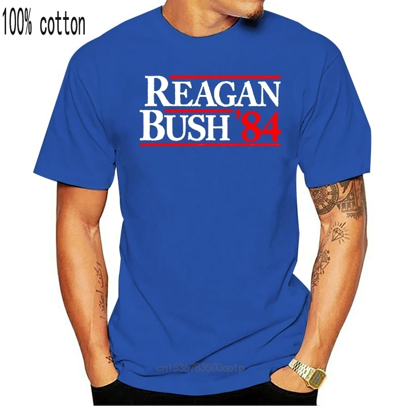 

Новинка, футболка RONALD Рейган с надписью в стиле Республиканской партии США RNC, Винтажная Футболка размеров S-5X, 100% хлопок, футболки, топы, опто...