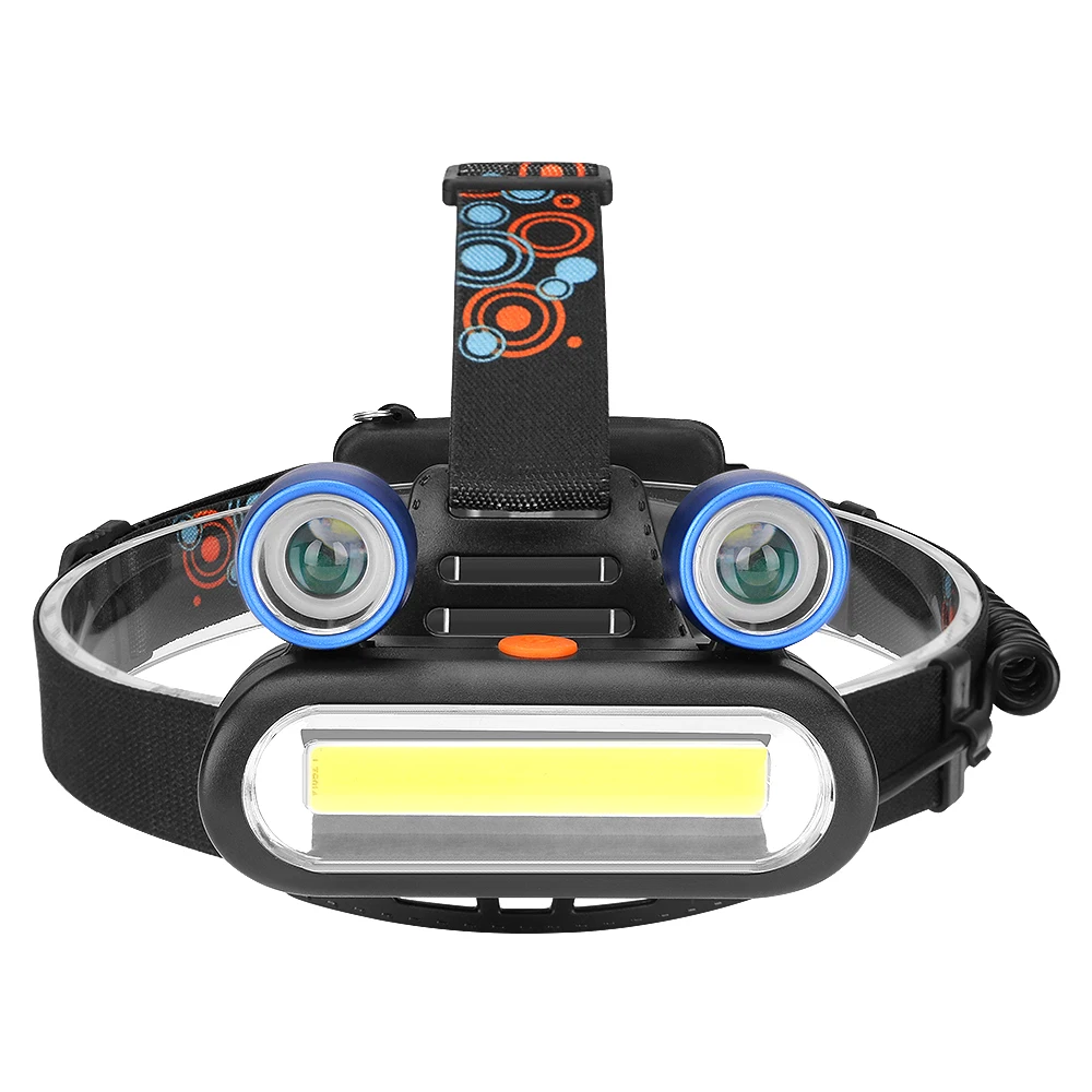 Лягушка глаз светодиодный налобный фонарик COB Головной фонарь наружные
