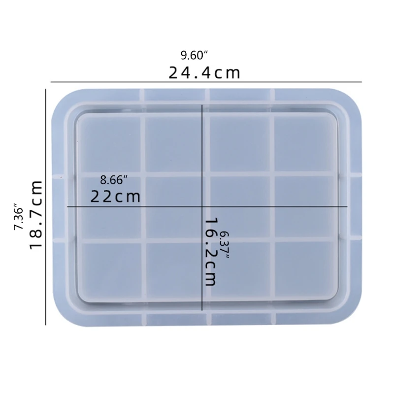 

Rectangle Tray Epoxy Resin Mold Dishes Plate DIY Crafts Casting Silicone Mould