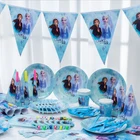 Новая холодная тема Эльза Анна украшения для дня рождения одноразовая посуда Снежная Королева Аксессуары для вечеринки шары