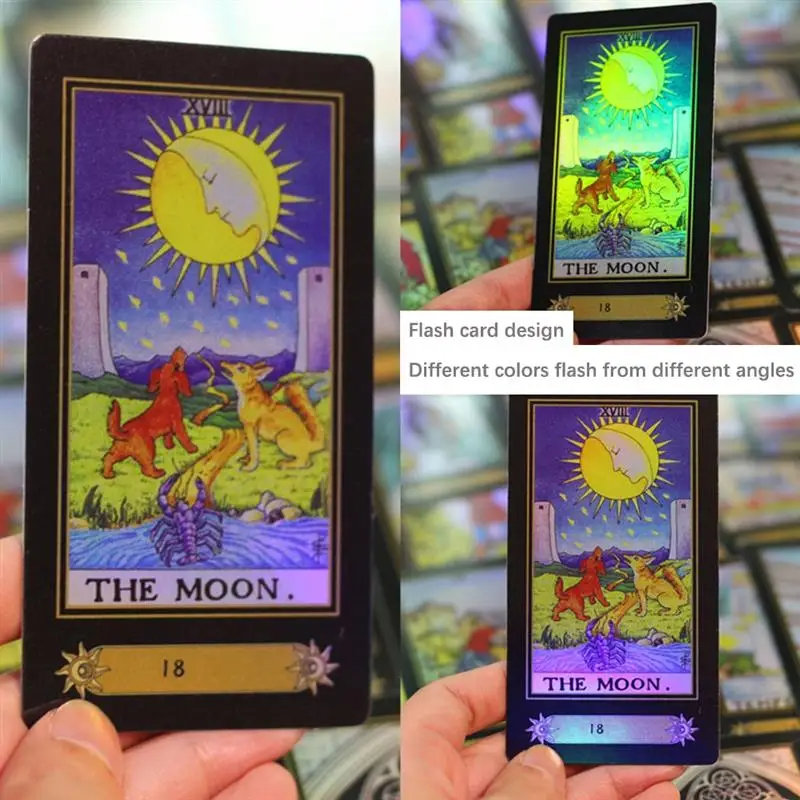 Tarot Cards Set Portable Deck With Guidebook 78 Classic Divination Fortune Telling Game Colorful | Спорт и развлечения