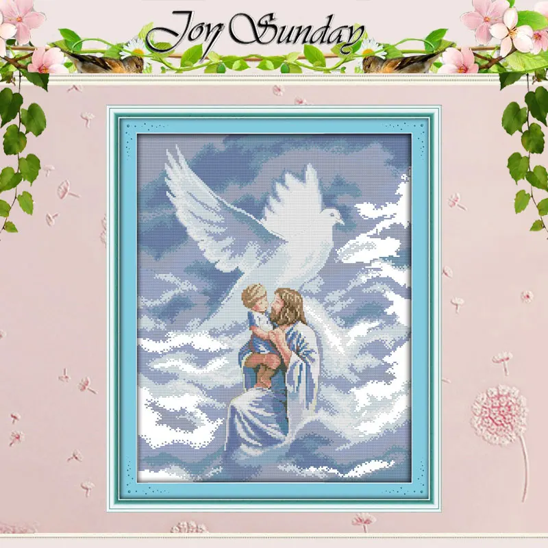 Наборы для вышивки крестиком с изображением Иисуса и ангела 11 карат 14 карат|cross