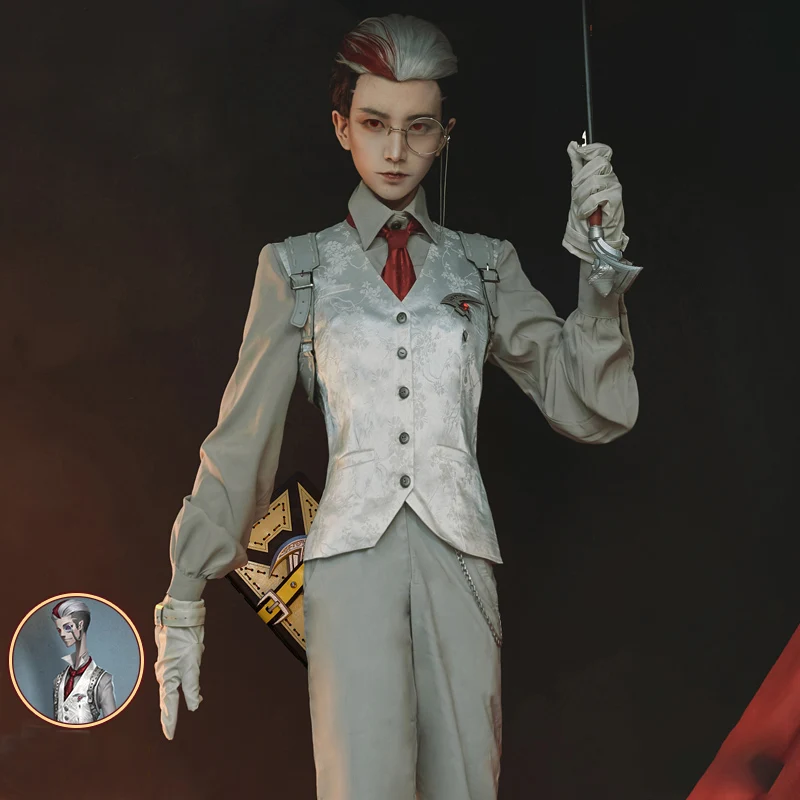 

Game Identity V The Soul of Umbrella Xie BiAn/Fan WuJiu Cosplay Costume Ghost WuChang Fancy Outfits Halloween Carnival Uniforms