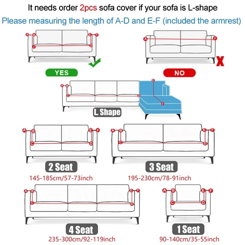 

1/2/3/4 Seater Sofa Cover L Shape Sectional Solid Sofa Covers for Living Room Elastic Couch Seat Corner Cover Chair Protector
