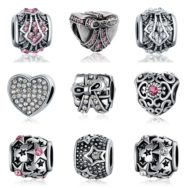 DIY charms plata de ley оригинальный браслет ювелирные изделия на День святого Валентина