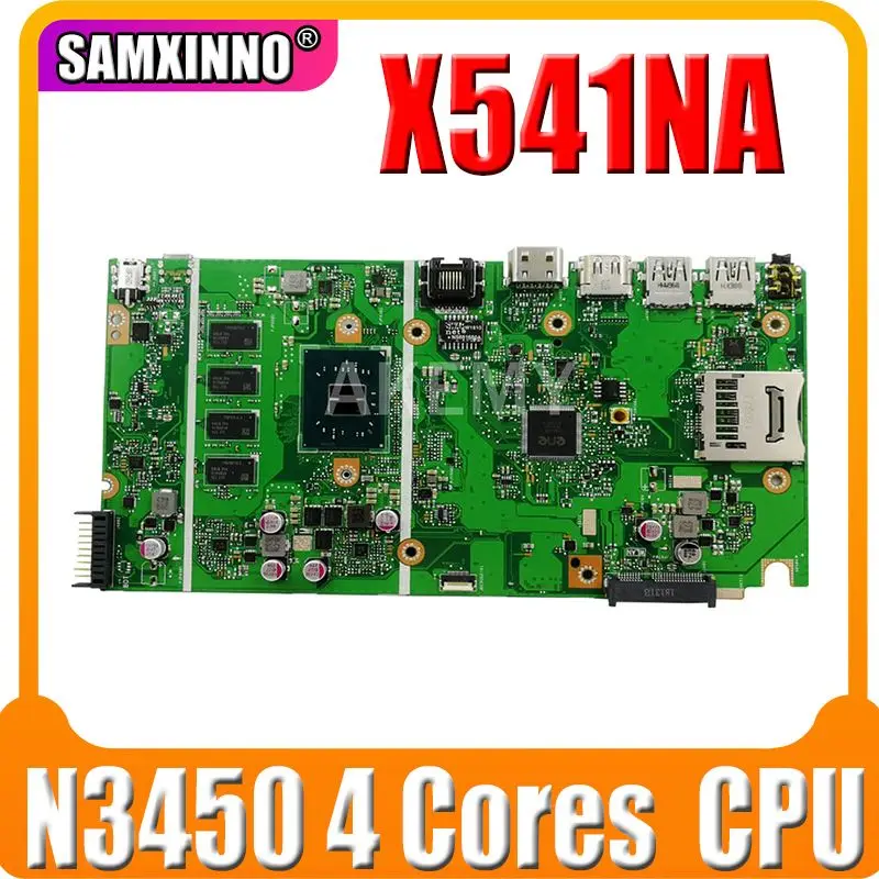 Материнская плата для ноутбука Akemy X541NA ASUS оригинальная материнская 4 ГБ RAM N3450 ядра
