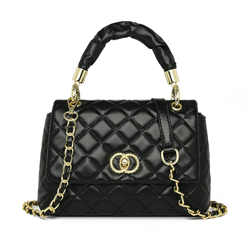 

Fall/winter new European and American fashion small fragrance rhombus chain bag net red Joker portable messenger bag