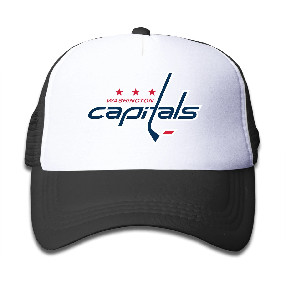 

New Capitals Caps Ice Hockey Logo Black Design Black S5Xl Child Cap Children's Trucker Hats Kids Golf Cap