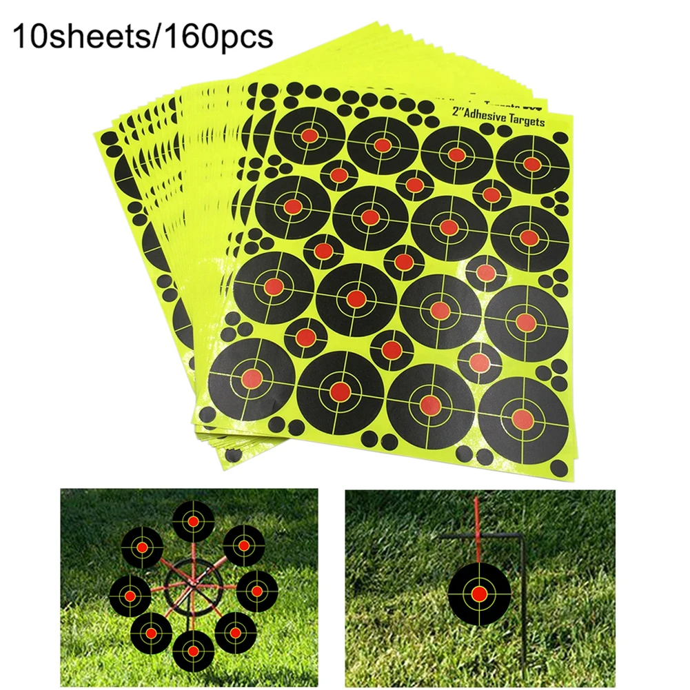 

160pcs Pro Reactivity Shoot Target Decals Aim Hunting Training Target Self Adhesive Archery Practice Equipment