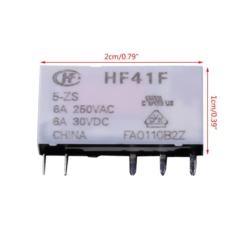HF41F/5-ZS 5V 6A катушка бистабильное реле с защелкой высокое качество домашнее