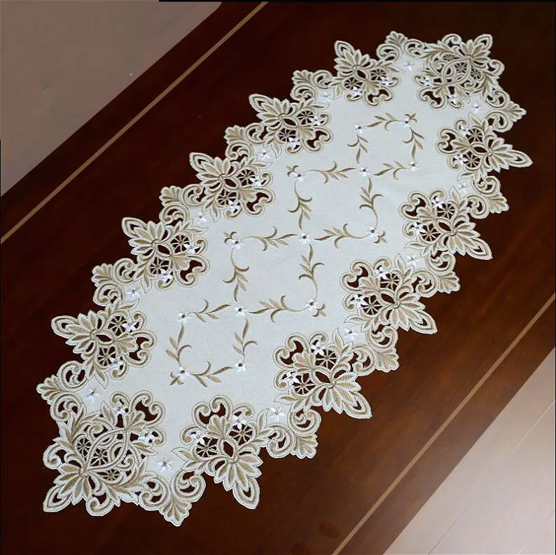 Европейская винтажная вышитая ткань эллипс свадебная настольная настольное