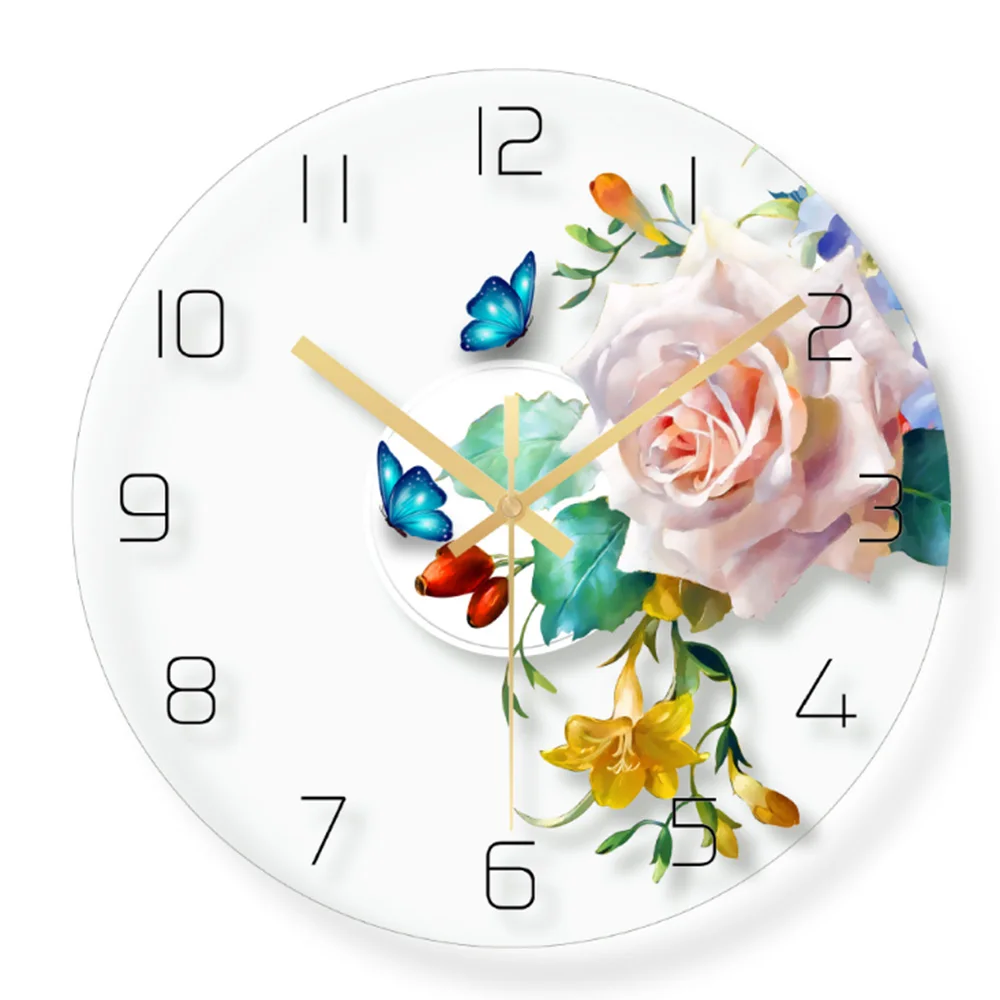 Настенные часы с милым единорогом домашний декор кварцевый механизм развертки