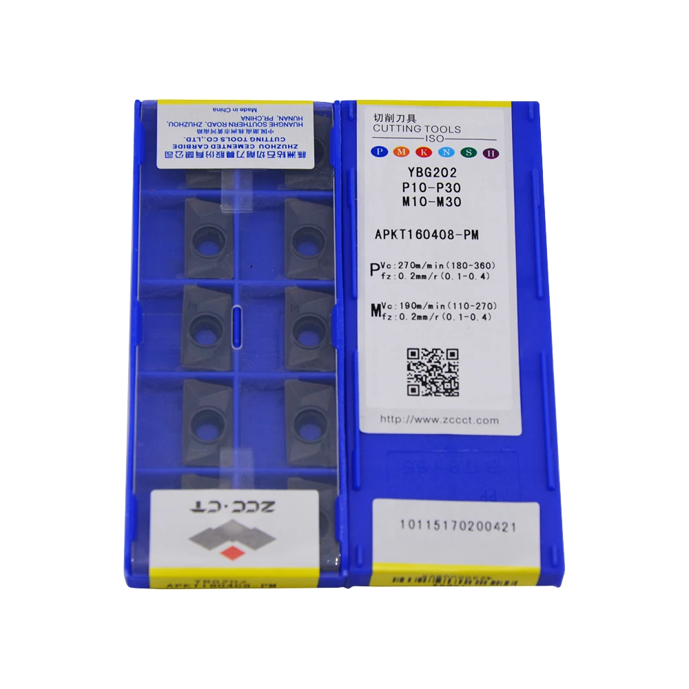 10pcs APKT160408-PM YBG202 NEW CNC Carbide Inserts | Инструменты