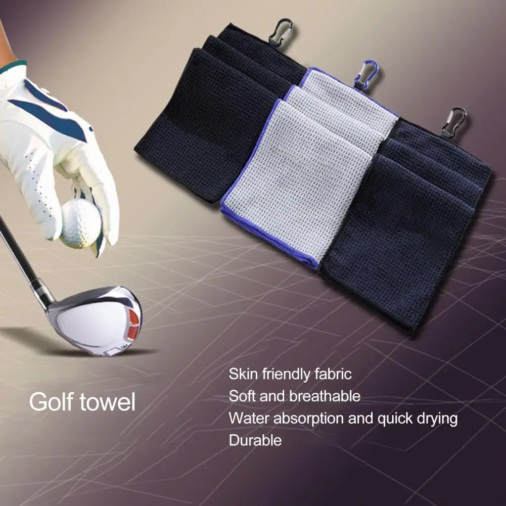 Полотенце для игры в гольф-клуб, нескользящее быстросохнущее полотенце с вафельным узором, полотенце для игры в гольф