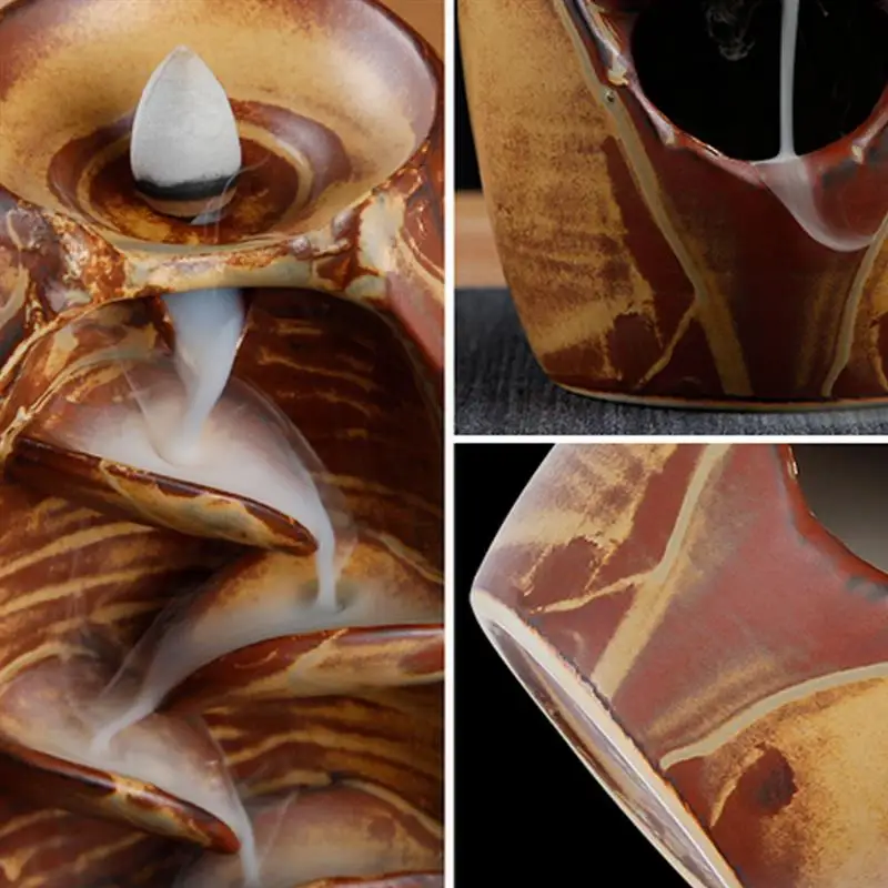 1 шт. ароматическая горелка из Celadon Glaze Backflow винтажная фарфоровая керамическая