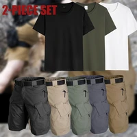 mens shorts classic tactical urban military cargo shorts waterproof outdoor camo pants multi pocket hunting shorts with t shirt