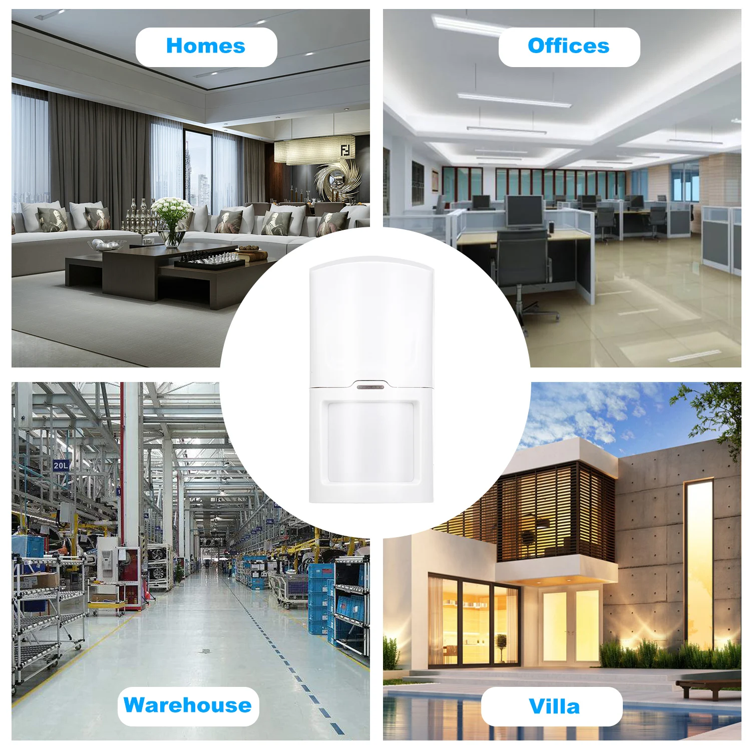 Беспроводной пассивный инфракрасный датчик движения 433 МГц 15 кг | Безопасность и