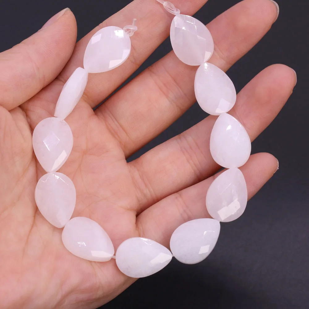 

Natural Semi-precious Stones Beads Water Drop Amethysts Crystal String Bead for Making DIY Necklace Bracelet Jewelry Findings