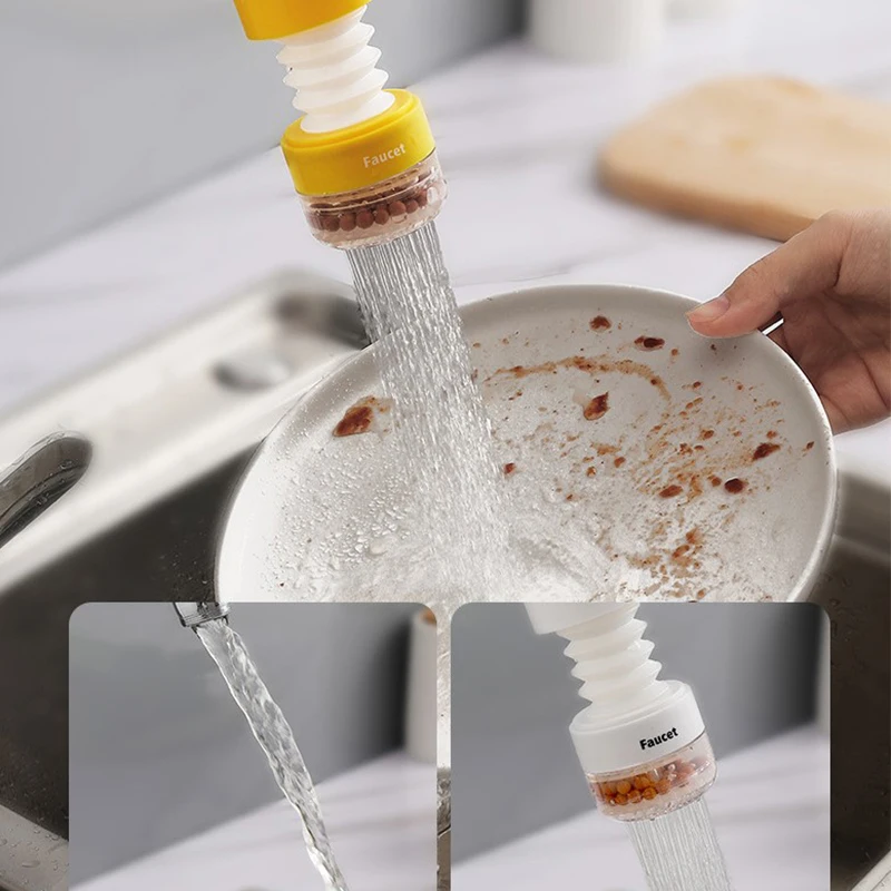 

Water Tap Gadget Water Tap Extension Filter Kitchen Bathroom Accessories 360 Degree Adjustable Faucet Extender Shower
