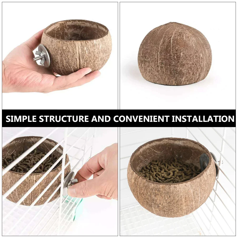 

2pcs Natural Small Pet Cage Feeding Bowl Hamster Bowl Pet Food Storage Bowl