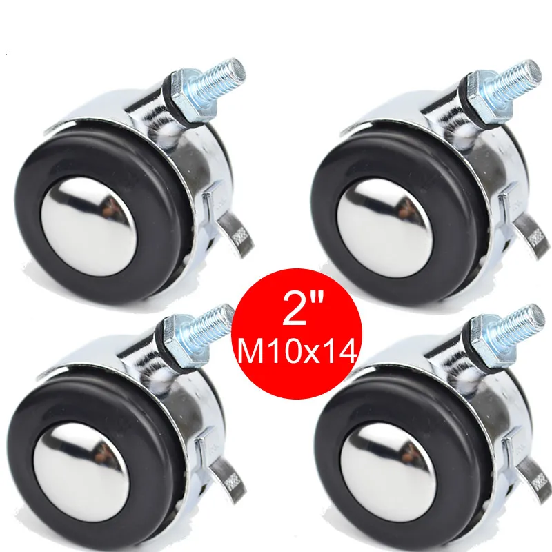 

Тихий ролик, 2 дюйма, m10x14 мм, колеса/ролики для мебели, сплав, круглый журнальный столик, компьютерный стол, шкивы, детали для мебели